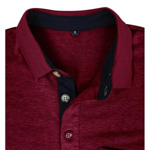 Polos de manga larga de lujo para hombre, camisa de trabajo clásica con botones informales, camisa básica de golf con cuello de algodón y bolsillo - Product Image 3