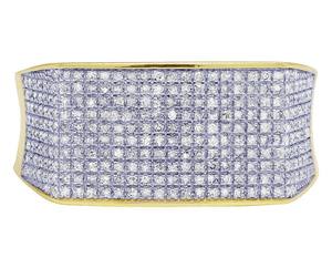 Joyería fina con tachuelas de diamantes redondos de moissanita totalmente helada de alta calidad en anillo de plata esterlina para hombres joyería de regalo - Product Image 2