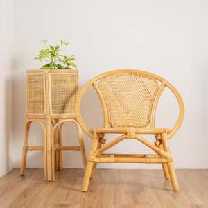 Petite chaise bébé en rotin, chaises pour enfants en canne naturelle, nombreux modèles mignons, siège enfant pour fêtes et événements - Product Image 2