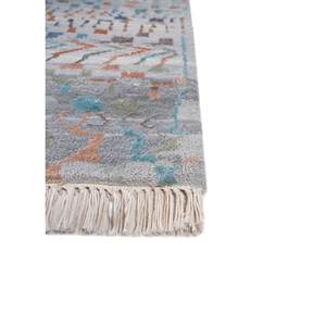 Tapis Manchaha bleu noué à la main en laine et soie de bambou, épaisseur 10 mm, motif géométrique abstrait pour la maison, couloir, modèle rectangulaire - Les-2187 - Product Image 4