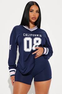 New 2025 <b>Women</b> Summer Two Piece Biker <b>Shorts</b> Sets and oversized <b>jersey</b> full sleeve shirt Casual Custom Logo - Product Image 4