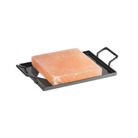 Plaque de cuisson en sel de l'Himalaya sculptée gourmet, transfert de chaleur fluide pour grillades de poulet, steak, fruits de mer, légumes rôtis, style Love
