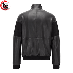 Veste pour hommes personnalisée pilote aviateur volant bombardier en fourrure veste marron veste d'aviateur pour hommes en cuir véritable - Product Image 6