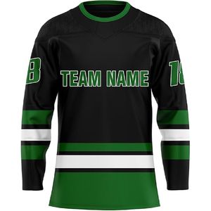 Nouvelle arrivée hommes col en V Sublimation brodé à manches longues personnalisé hommes Hockey sur glace Jersey - Product Image 5