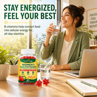 Gommes multivitaminées pour femmes Acide folique Vitamines B Vitamine D3 Calcium Niacine Iode 60 gommes Sans gluten OEM Marque privée