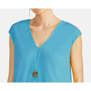 Top Corto con Scollo a V Bina di Rachel Roy per Donna, Blu, Taglia S, Primavera/Estate, in Tessuto Chiffon - Product Image 2