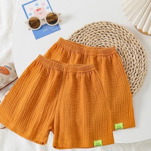 กางเกงขาสั้นผู้ชายผ้าฝ้ายแท้2ชิ้นสำหรับฤดูร้อนกางเกงขาสั้นเด็กผู้หญิงสีทึบกางเกงลำลองกางเกงเด็กเสื้อผ้ากีฬาเด็กชาย - Product Image 4