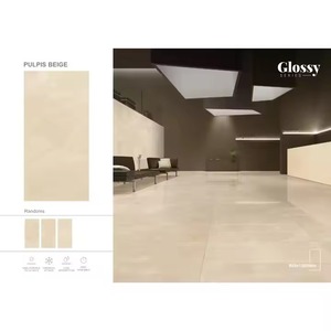 Vente directe d'usine 60x60 et 60x120 carreaux vitrifiés en porcelaine finition brillante antidérapante durable pour sol et mur modernes - Product Image 3