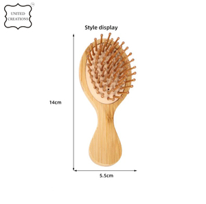แปรงไม้ไผ่หวีผมแปรงหวีผมแปรงขนาดเล็กแปรงสำหรับนวดทำความสะอาดตัวเอง - Product Image 2