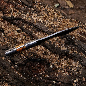 Cuchillo de Supervivencia Clásico de Acero de Damasco, Hecho a Mano, para Caza, Campismo y Bushcraft, Cuchillo de Acero de Damasco Duradero - Product Image 5