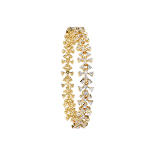 Fabulous 18K <b>Gold</b> Lab Grown Diamond Bracelet & <b>Bangle</b> Luxurious Jewelry - Product Image 1