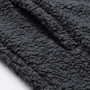 Embossed Printed Solid Color Article <b>Men</b> <b>Sherpa</b> <b>Jacket</b> Unique Look Pullover Regular Fit Best Fleece Hoodie - Product Image 5