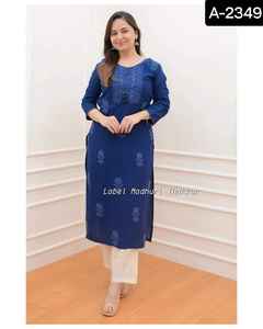 Nueva llegada indio listo rayón Kurtis con impresión digital y talla grande disponible para mujeres indias y pakistaníes usan tela - Product Image 2