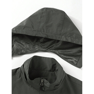 Best <b>Waterproof</b> Oversize Custom Logo Causal Printed Long Sleeve 100% Cotton Lightweight Windbreaker <b>Jacket</b> - Product Image 5