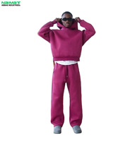 Survêtement respirant grande taille à séchage rapide, décontracté, de haute qualité, en molleton 220g, hiver, écologique, surdimensionné, 100% coton