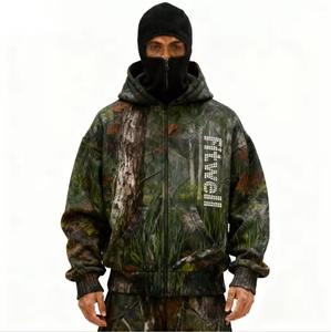 Nouveau 2026 OEM Sweat à capuche pour homme surdimensionné et épais, style streetwear avec masque ninja intégré - Product Image 3