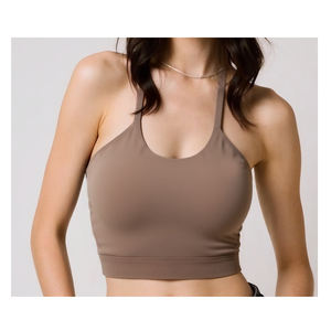 Soutien-gorge de sport pour femmes grande taille personnalisé, soutien élevé, simple, doux, pour la salle de sport, tendance pour le tennis - Product Image 1