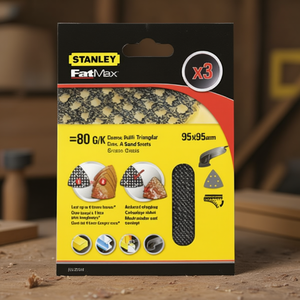 Paquete Múltiple de Hojas de Lija Triangulares de Malla para Lijadoras de Detalle con Velcro Stanley, Herramientas Abrasivas - Product Image 3