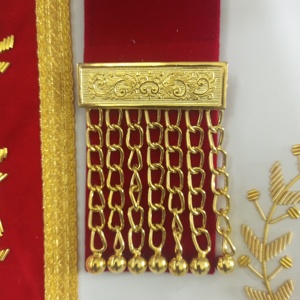 NEW MASONIC ROYAL ARCH <strong>PHP</strong> <strong>PAST</strong> <strong>HIGH</strong> <strong>PRIEST</strong> <strong>APRON</strong> <strong>WITH</strong> COLLAR &amp; JEWEL RED-HSE - Product Image 2