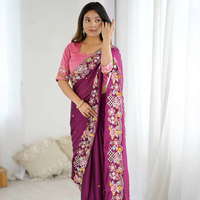 Dernière collection de sari en soie de créateur pour mariage indien, pour femmes, de haute qualité, brodé, pour les occasions spéciales, designs modernes