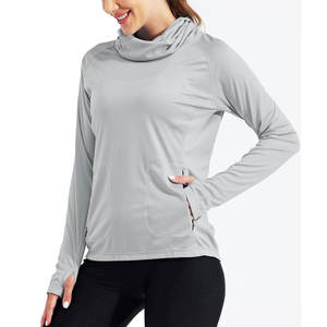 ผู้หญิงที่กําหนดเองสลิมฟิตเสื้อสวมหัวโยคะยิมออกกําลังกายแขนยาวโยคะ Hoody สําหรับผู้หญิงยิมสวมแจ็คเก็ตออกกําลังกาย - Product Image 6