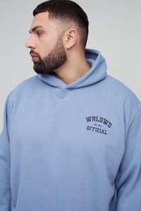 ชุดวอร์มผ้าคอตตอนไซส์ใหญ่พิเศษทรงบ็อกซี่มีฮู้ดและกางเกงจ็อกเกอร์สำหรับผู้ชายขายส่ง - Product Image 3