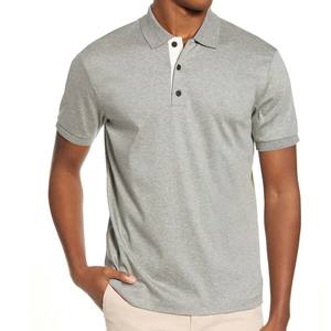 Hombre personalizable tamaño 100% algodón para Polos patrón sólido tejido corto longitud bordado humedad absorbe personalizable S - Product Image 2