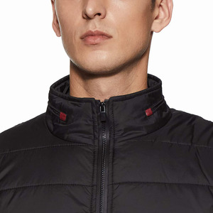 Vestes matelassées pour hommes de qualité supérieure, fermeture éclair, couleur noire, col montant, veste matelassée tendance pour hommes adultes - Product Image 4