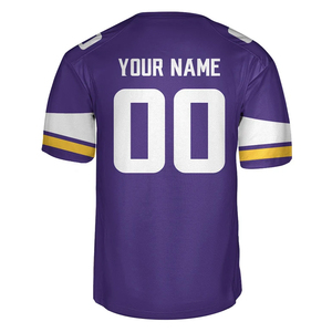 Maillot de football américain sur mesure de haute qualité avec logo brodé, manches courtes, respirant et à séchage rapide, unisexe - Product Image 5