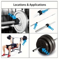 Sangles de serrage rapides pour haltères de gym, boucles de verrouillage réglables en nylon pour haltères, poignées sécurisées pour plaques de poids, entraînement de fitness, musculation