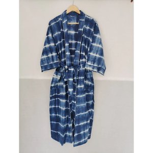 Kimono Boho de Verano, Informal, para la Playa, de Algodón Puro con Estampados Batik Indios, Hecho a Mano para Mujer - Product Image 4