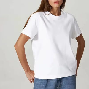 Camiseta Casual de Verano para Mujer, Diseño Moderno, Ecológica, Transpirable, de Secado Rápido, Algodón y Poliéster, Impresión de Alta Calidad, Logotipo Personalizado OEM - Product Image 4
