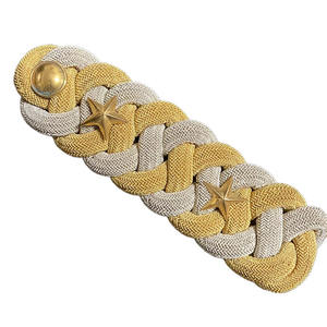 แผ่นติดเสื้อลายเครื่องราชอิสริยาภรณ์ทำด้วยมือสีทองสายโลหะลวดทองสำหรับพิธีการ - Product Image 4