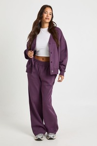 Chándal de punto informal de invierno para mujer con logotipo personalizado frontal, conjunto de chándal de dos piezas con capucha OEM al por mayor - Product Image 3