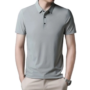 Nouveau Polo Homme d'Été Fin Respirant Extensible Uni Populaire, Vêtement de Travail Décontracté à Col Polo, Marque de Vêtements Masculins - Product Image 1