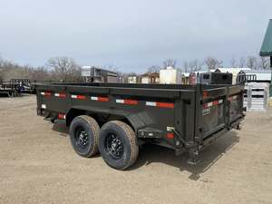 Wholesale Hydraulic Rear Tipper Dump Trailer 14 Ft Steel Full Trailer For Truck Use 7x14 Two Axles Four Wheels Dump Trailer - Product Image 6