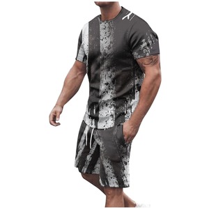 Novedad de verano 2025, conjuntos de pantalones cortos informales para hombre, camiseta de manga corta, pantalones cortos, conjunto de chándal sólido, ropa de marca para hombre, conjuntos de 2 piezas - Product Image 5
