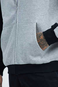 Sweat-shirts pour hommes au design personnalisé, gris et noir élégants, de haute qualité, 100% coton, vêtements décontractés unis, légers, pour la saison hivernale - Product Image 3