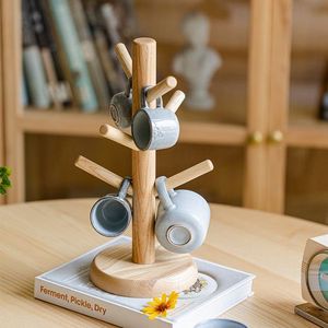 New Multifunction Non-Folding Countertop Four-Layer Glass Holder Bottle <b>Drying</b> <b>Rack</b> Holds 6 Glasses 1 Bottle Bamboo Wine Storage - Product Image 4