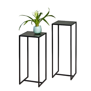 Juego de pilares laterales de metal de estilo clásico de 2 piezas con acabado dorado para muebles de sala de estar y dormitorio - Product Image 4