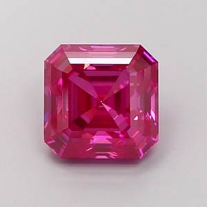 Diamante Cultivado en Laboratorio, Corte Esmeralda, 3.03ct, VS1, Color Rosa Intenso - Product Image 1