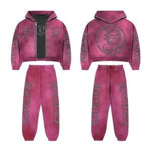 leggings Style Flayer Pant With Crop Hoodies Women Special Tracksuit With High Quality Private Label Tracksuit Manufacturer - Product Image 5