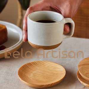 Posavasos Redondos Rústicos de Madera de Olivo, Juego de Posavasos de Madera Natural, Decoración Rústica Hecha a Mano para Cocina, Idea de Regalo para Bodas o Rancho, Toque Rústico - Product Image 1