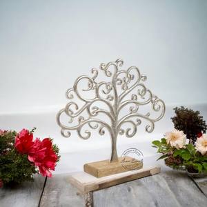 "Arbre de Vie Décoratif Sculpture avec Cadre en Bois Élégant et Artistique Décoration de Maison ou Centre de Table" - Product Image 3