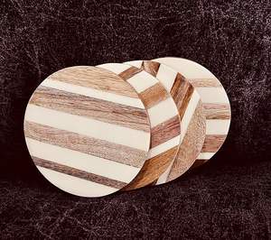 Posavasos de Madera Ecológicos Hechos a Mano de Alta Calidad, Estilo Bohemio, Diseño Personalizado, para Uso Doméstico - Product Image 2