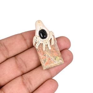 Collar con Colgante de Piedra de Jaspe para Joyería Boho, Regalo para Cumpleaños o Aniversario - Product Image 1