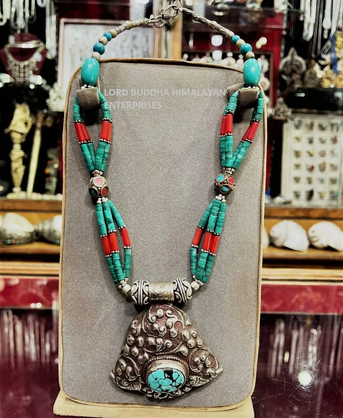 Perhiasan Kalung Perak Murni Trendi Kualitas Tinggi Buatan Nepal