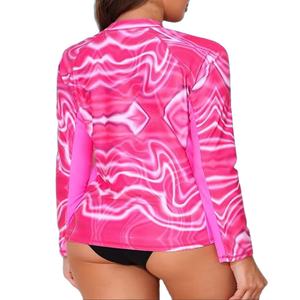 2024 último diseño Unisex estándar de todos los tiempos de manga larga UPF 50 Rash Guard Anti-UV Surf Shirt para protección solar precio - Product Image 2