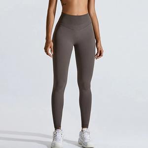 Leggings décontractés taille haute pour femmes Pantalons de yoga Respirant Séchage rapide Spandex/Nylon Printemps Pas de ligne embarrassante Pantalons de fitness - Product Image 2