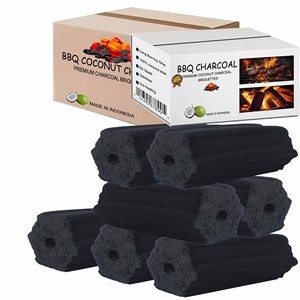 แนวโน้มผู้ซื้อในยุโรปและอินโดนีเซียในโรงงาน5กก. เถ้าสีขาวเผาไหม้นานบาร์บีคิว briquettes ทำจากเปลือกมะพร้าว - Product Image 5